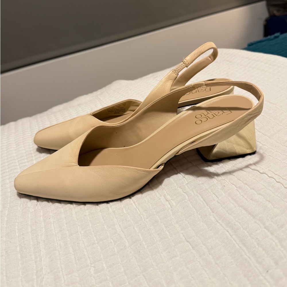 Franco Sarto Slingback Gold Heels